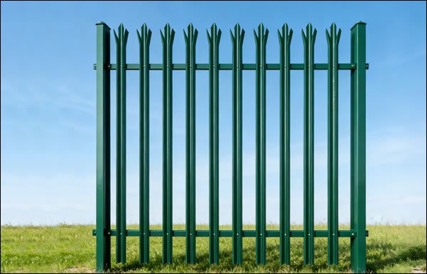 W section steel palisade fence 2100mm high