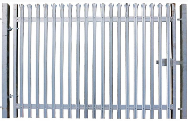 Trident palisade fencing hot dip galvanised finish with posts,gates, bolts