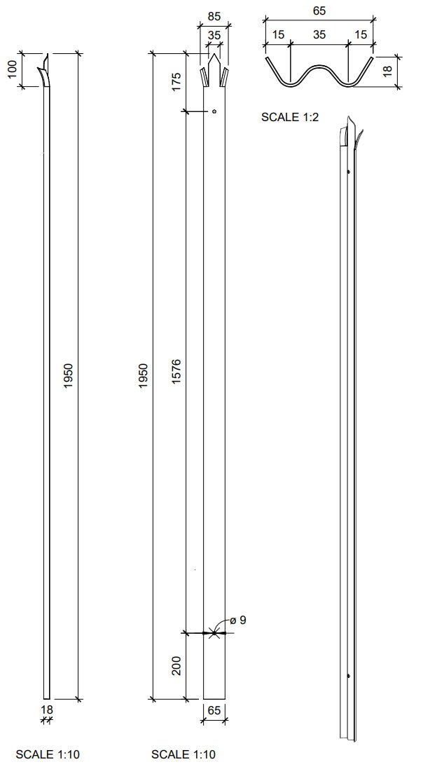 2.35mm Palisade hot rolled galvanized steel fencing picket