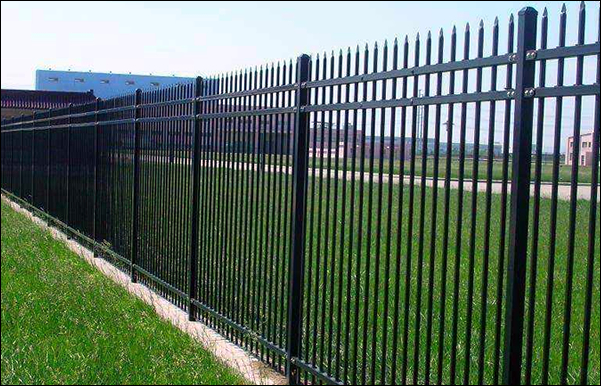 Black coated border partition fencing